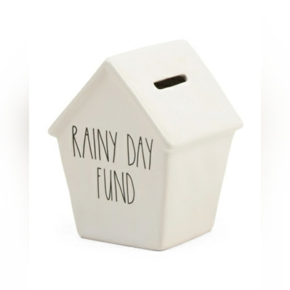 NIB Rae Dunn Rainy Day Fund White House Money Jar